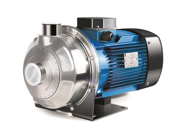 非自吸不銹鋼臥式單級(jí)離心泵，主要零部件采用不銹鋼板沖壓結(jié)構(gòu)，配加長軸電機(jī)，軸向入口和徑向出口。